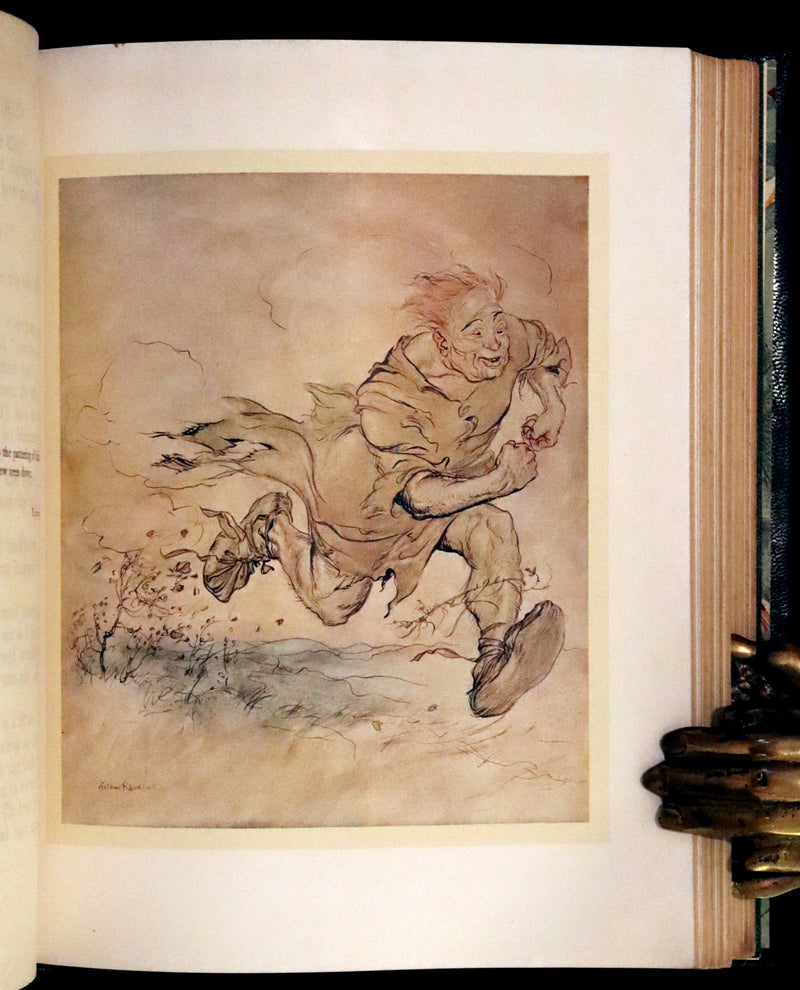 1920 First Edition in Morocco Binding - Irish Fairy Tales illustrated by Arthur Rackham.