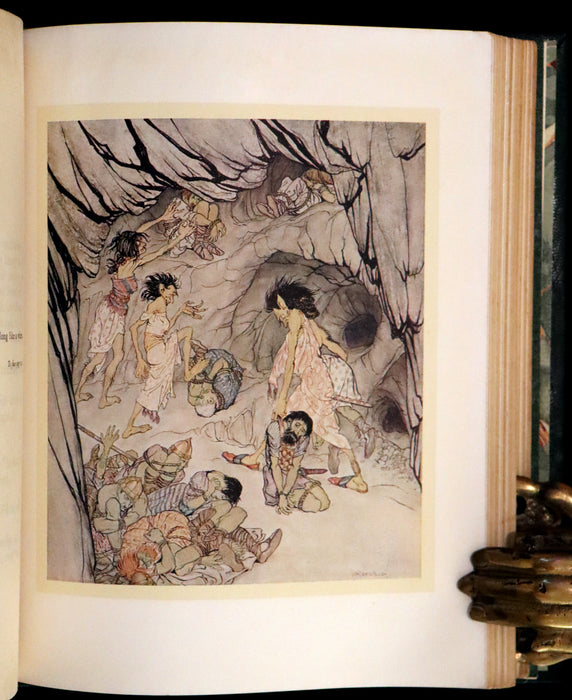 1920 First Edition in Morocco Binding - Irish Fairy Tales illustrated by Arthur Rackham.