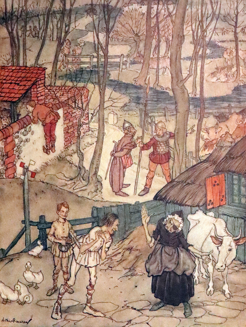 1920 First Edition in Morocco Binding - Irish Fairy Tales illustrated by Arthur Rackham.