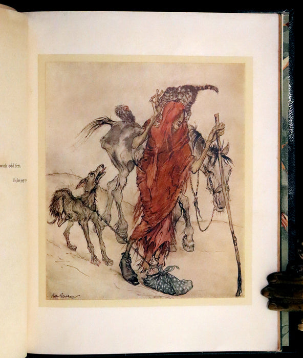 1920 First Edition in Morocco Binding - Irish Fairy Tales illustrated by Arthur Rackham.