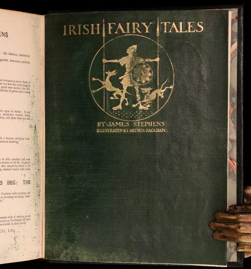 1920 First Edition in Morocco Binding - Irish Fairy Tales illustrated by Arthur Rackham.