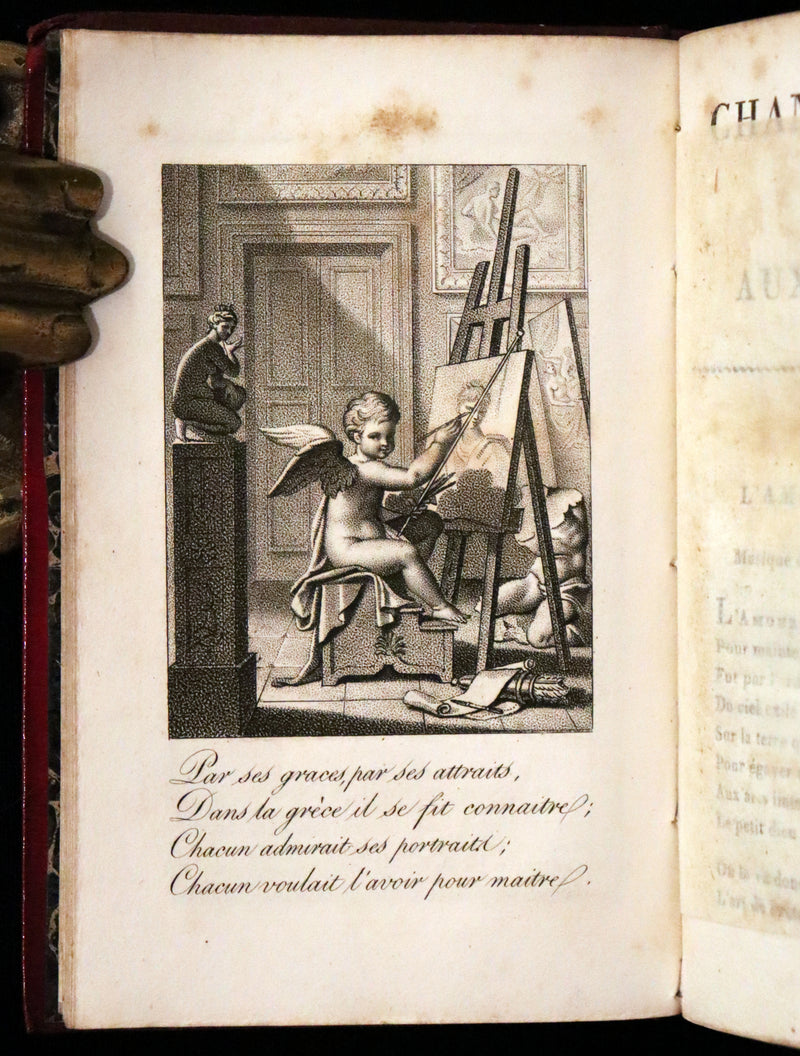 1813 Scarce Romantic French Book - Chansonnier dedie aux Dames - Almanac and Song book.