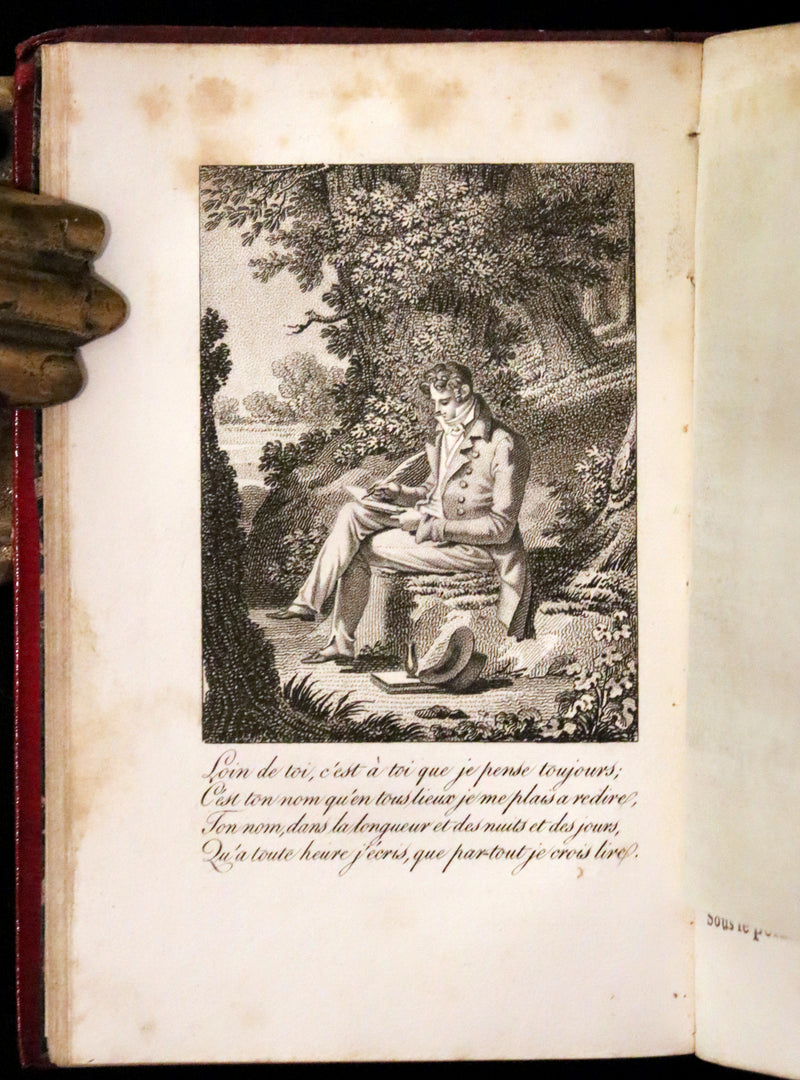1813 Scarce Romantic French Book - Chansonnier dedie aux Dames - Almanac and Song book.