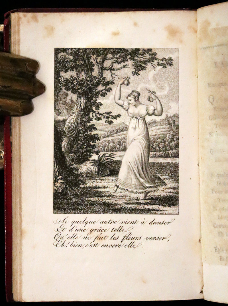 1813 Scarce Romantic French Book - Chansonnier dedie aux Dames - Almanac and Song book.