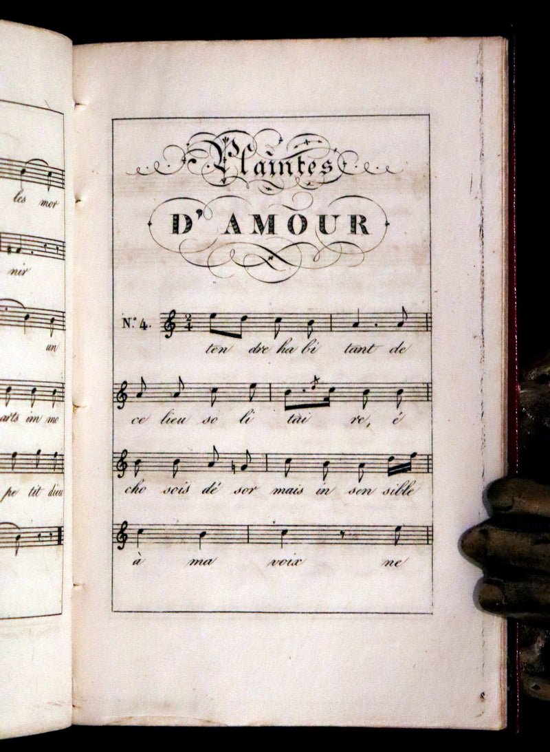 1813 Scarce Romantic French Book - Chansonnier dedie aux Dames - Almanac and Song book.