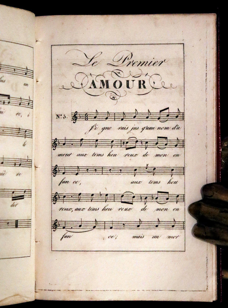 1813 Scarce Romantic French Book - Chansonnier dedie aux Dames - Almanac and Song book.