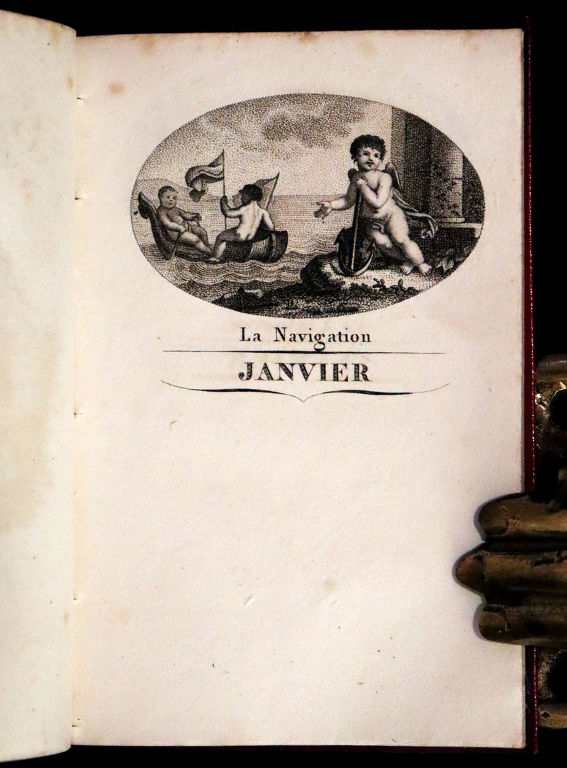 1813 Scarce Romantic French Book - Chansonnier dedie aux Dames - Almanac and Song book.