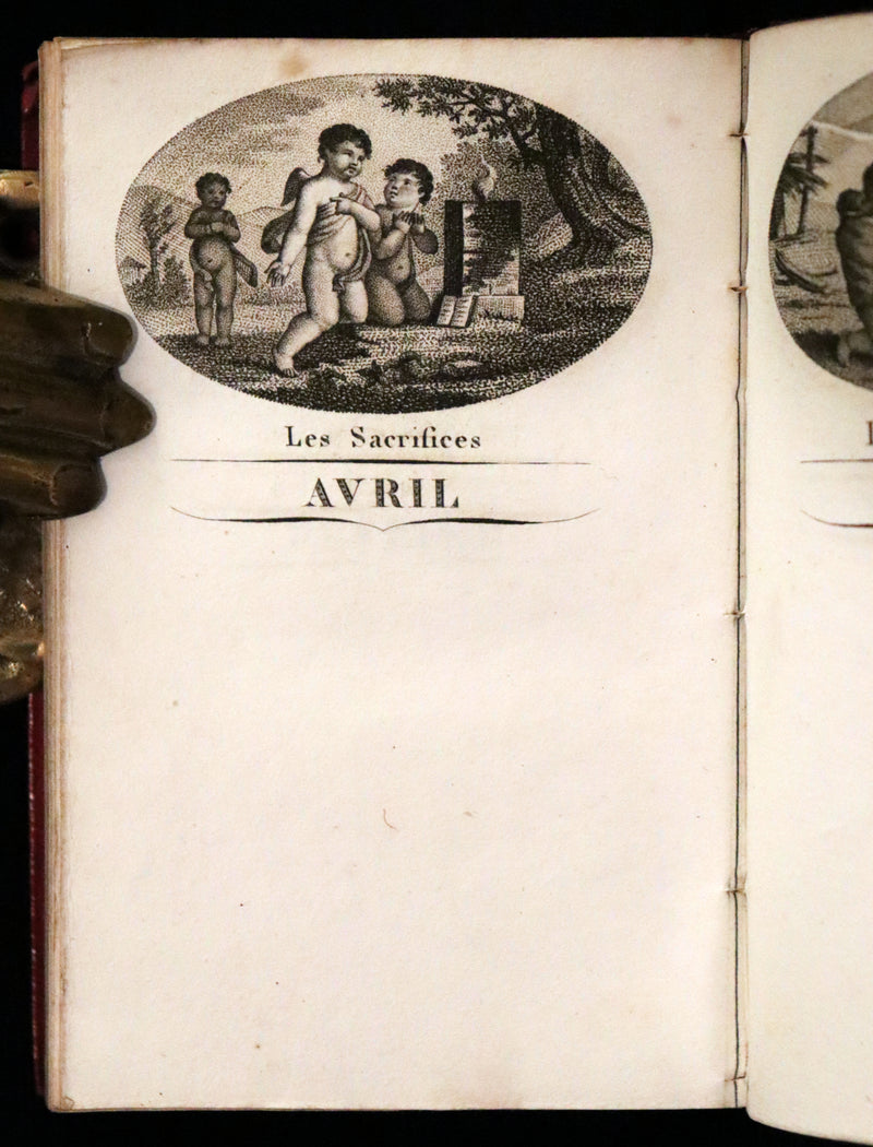 1813 Scarce Romantic French Book - Chansonnier dedie aux Dames - Almanac and Song book.