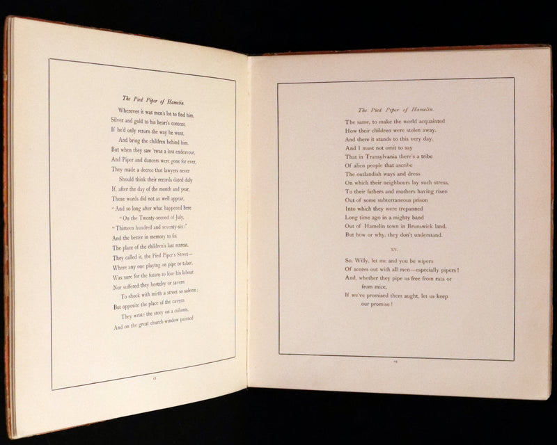 1888 Rare First Edition illustrated by Kate Greenaway - The Pied Piper of Hamelin by Robert Browning.