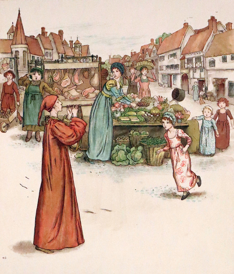 1888 Rare First Edition illustrated by Kate Greenaway - The Pied Piper of Hamelin by Robert Browning.