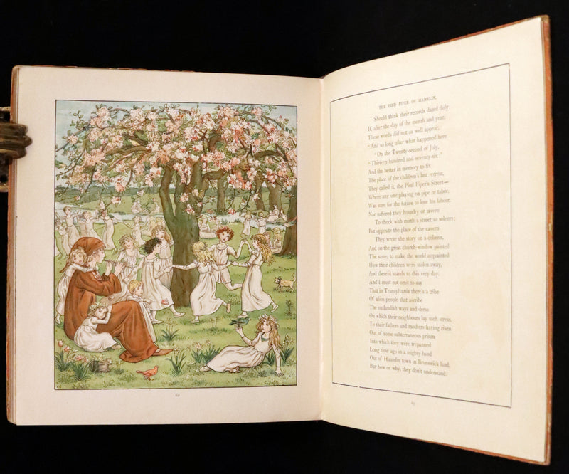 1888 Rare First Edition illustrated by Kate Greenaway - The Pied Piper of Hamelin by Robert Browning.