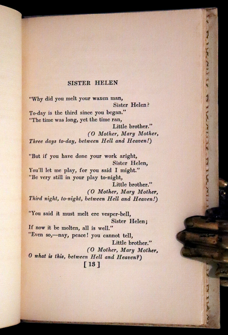 1900 Rare Edition - Blessed Damozel (and Sister Helen) by Pre-Raphaelite Dante Gabriel Rossetti.