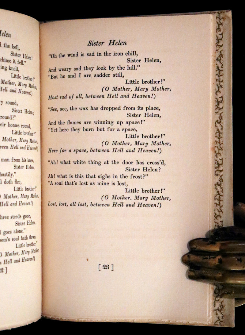 1900 Rare Edition - Blessed Damozel (and Sister Helen) by Pre-Raphaelite Dante Gabriel Rossetti.