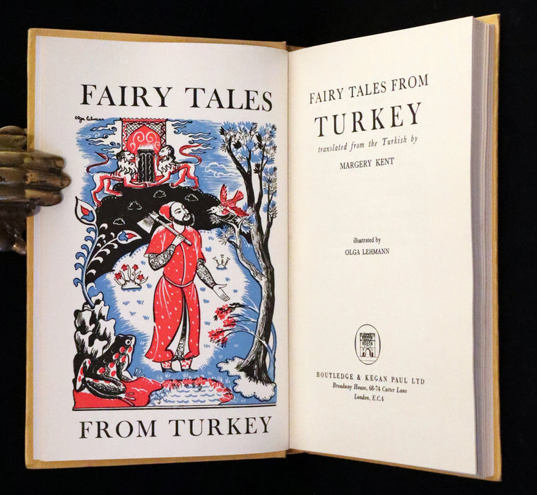 1960 Rare Book - Fairy Tales from Turkey illustrated by Olga Lehmann.