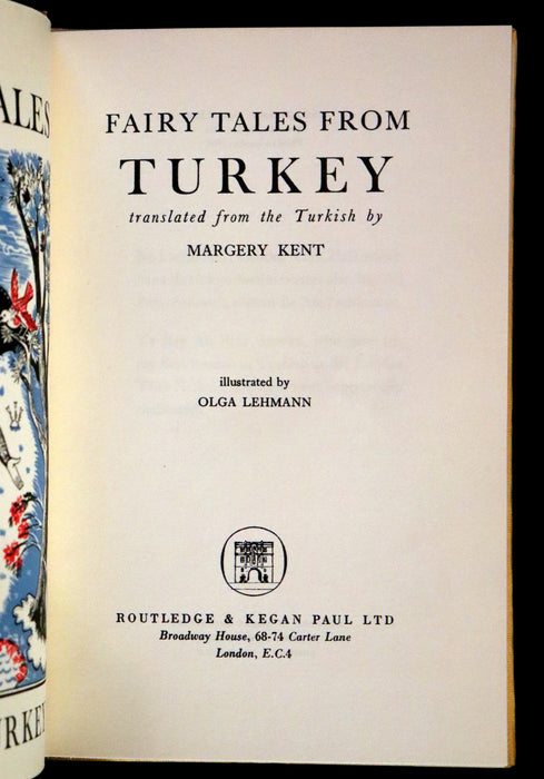 1960 Rare Book - Fairy Tales from Turkey illustrated by Olga Lehmann.