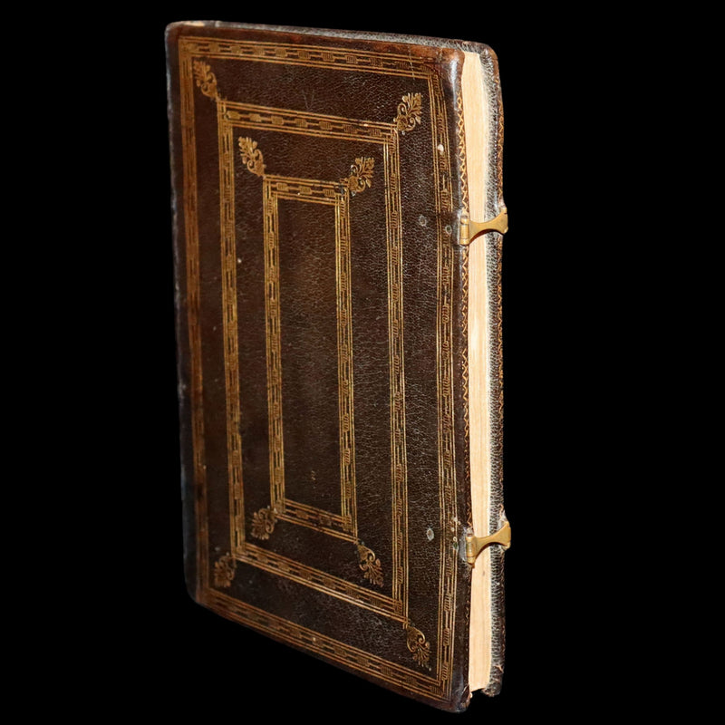 1638 Scarce Latin Book - David's Book of Psalms, Psalterium Davidis cum Canticis Sacris with Clasps.