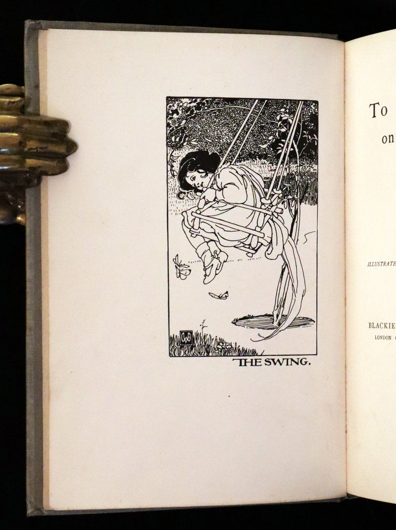 1904 Scarce Signed First Edition - To Fairyland on a Swing illustrated by Alice B. Woodward.
