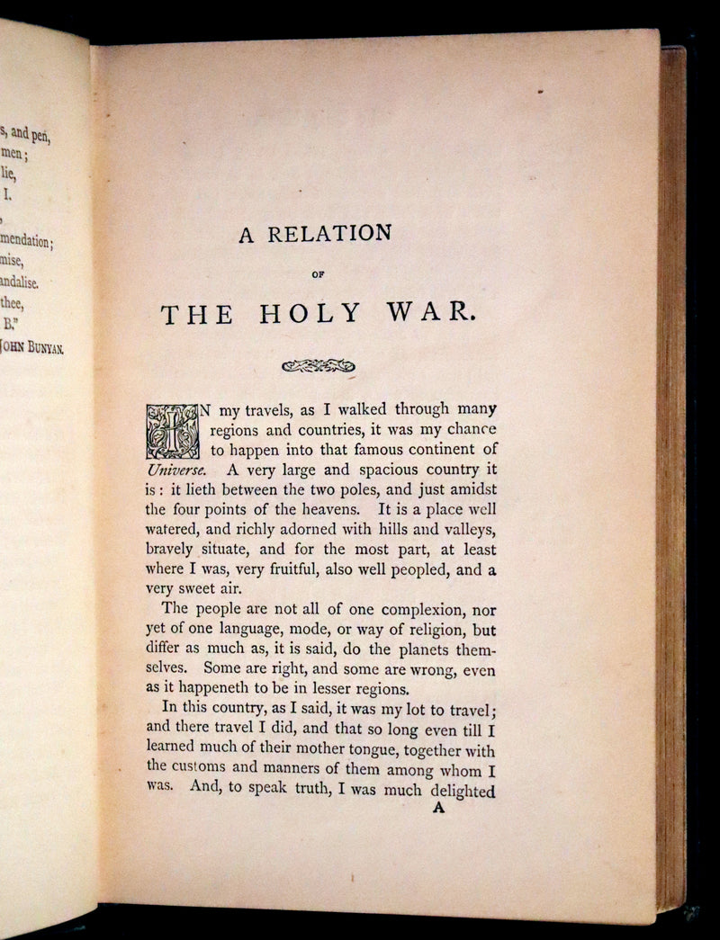 1864 Rare Book - The Holy War Made by Shaddai Upon Diabolus by John Bunyan.