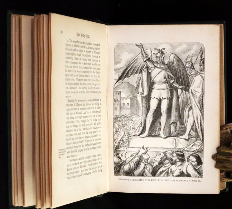 1864 Rare Book - The Holy War Made by Shaddai Upon Diabolus by John Bunyan.