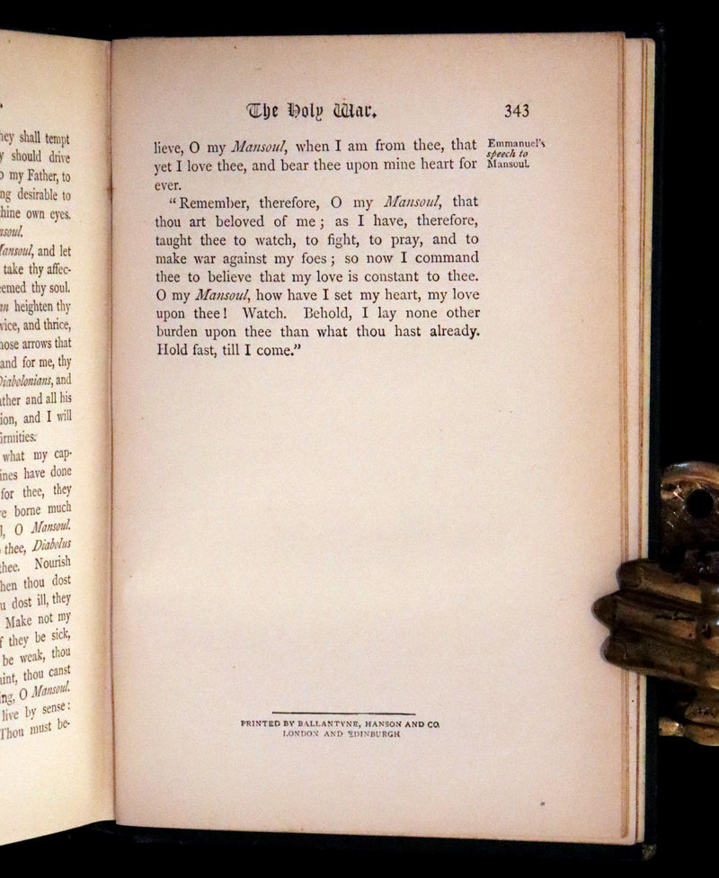 1864 Rare Book - The Holy War Made by Shaddai Upon Diabolus by John Bunyan.