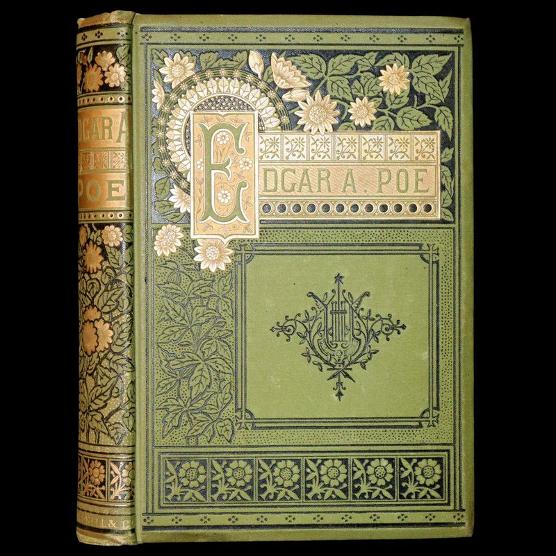 1881 Rare Book - Poems by Edgar Allan Poe with Memoir (The Raven, Lenore,...). Illustrated.