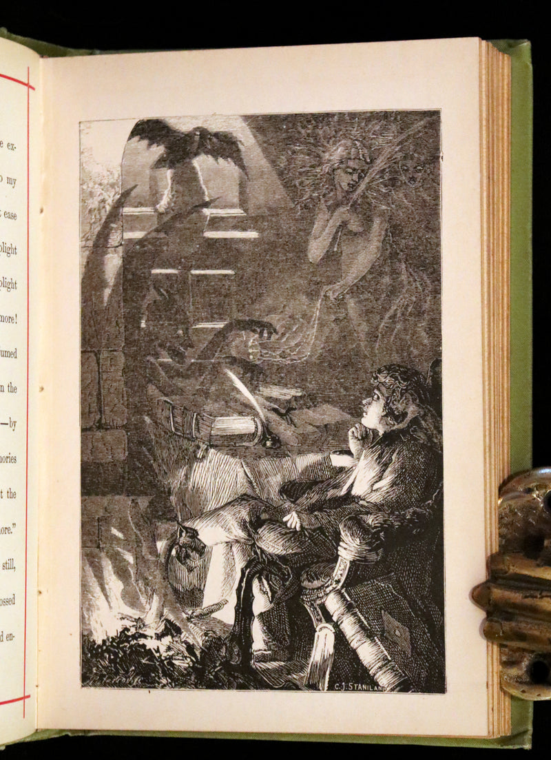 1881 Rare Book - Poems by Edgar Allan Poe with Memoir (The Raven, Lenore,...). Illustrated.