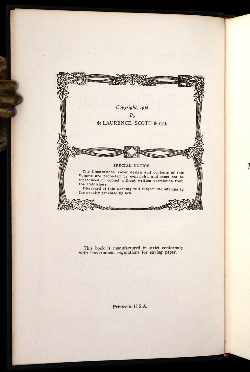 1918 Rare First Edition - The Illustrated Key to the Tarot, The Veil of Divination by de Laurence.