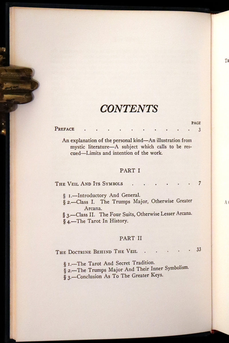 1918 Rare First Edition - The Illustrated Key to the Tarot, The Veil of Divination by de Laurence.