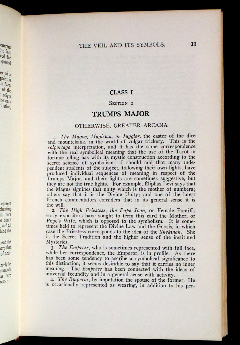 1918 Rare First Edition - The Illustrated Key to the Tarot, The Veil of Divination by de Laurence.