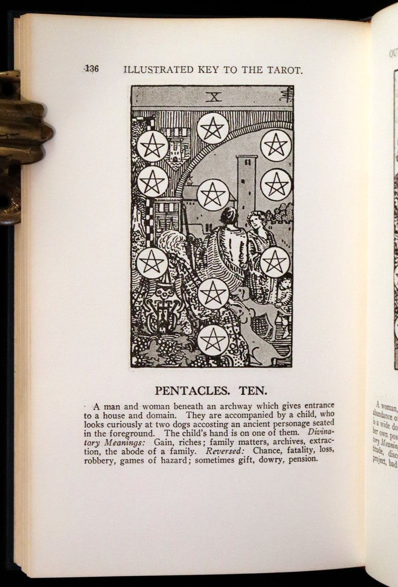 1918 Rare First Edition - The Illustrated Key to the Tarot, The Veil of Divination by de Laurence.