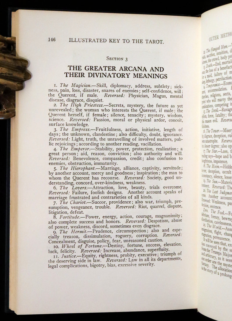 1918 Rare First Edition - The Illustrated Key to the Tarot, The Veil of Divination by de Laurence.