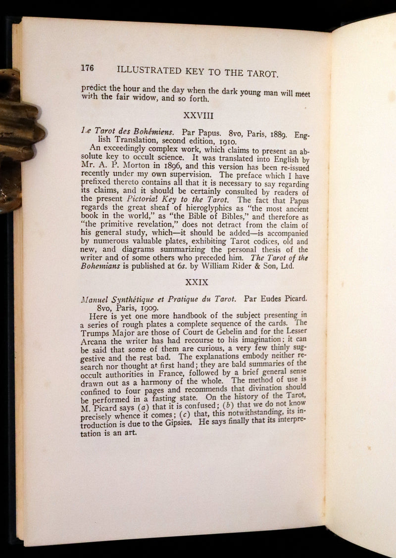 1918 Rare First Edition - The Illustrated Key to the Tarot, The Veil of Divination by de Laurence.