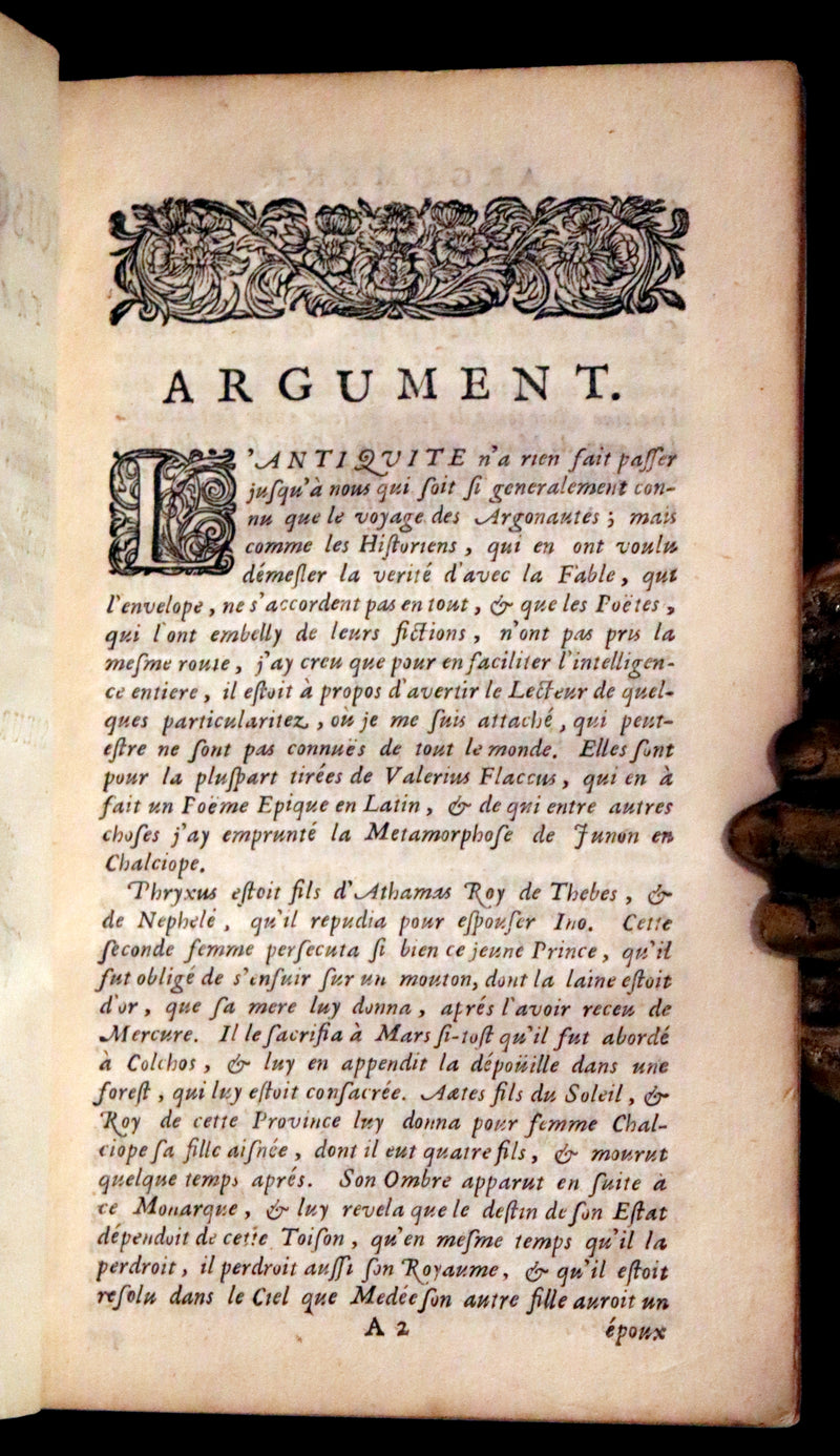 1662 Rare French Vellum Book - The Golden Fleece - La Toison d'Or by Corneille.