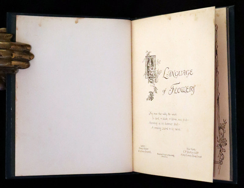 1890 Scarce Victorian Floriography Book ~ The Language of Flowers by Ernest Nister.