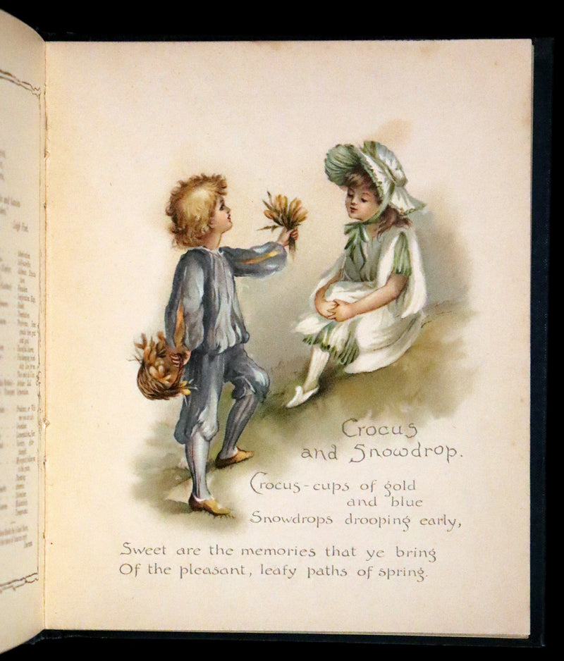 1890 Scarce Victorian Floriography Book ~ The Language of Flowers by Ernest Nister.