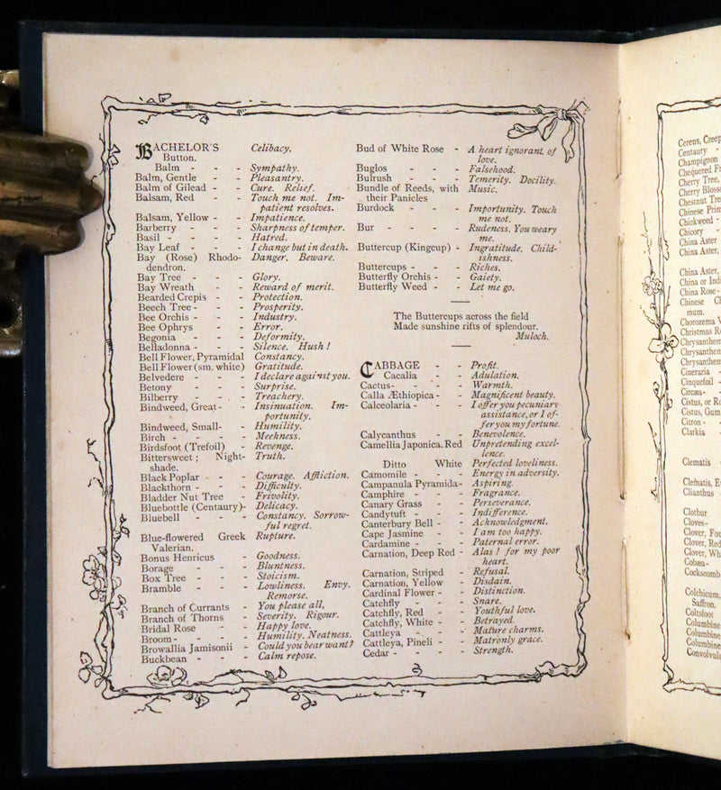 1890 Scarce Victorian Floriography Book ~ The Language of Flowers by Ernest Nister.