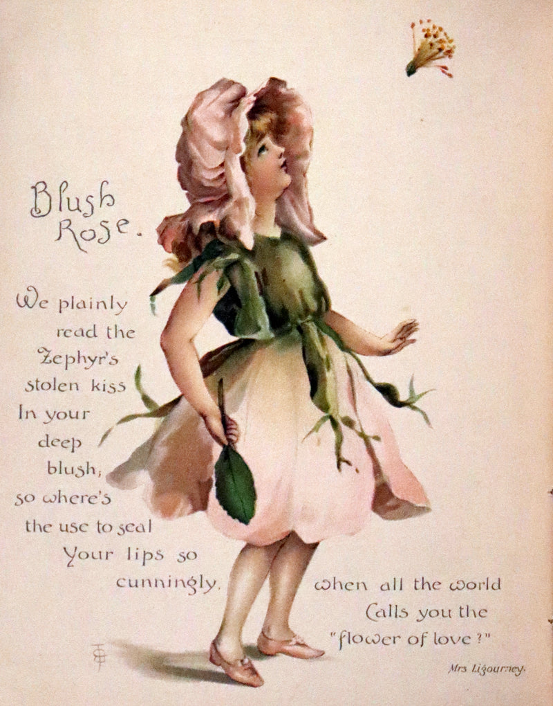 1890 Scarce Victorian Floriography Book ~ The Language of Flowers by Ernest Nister.