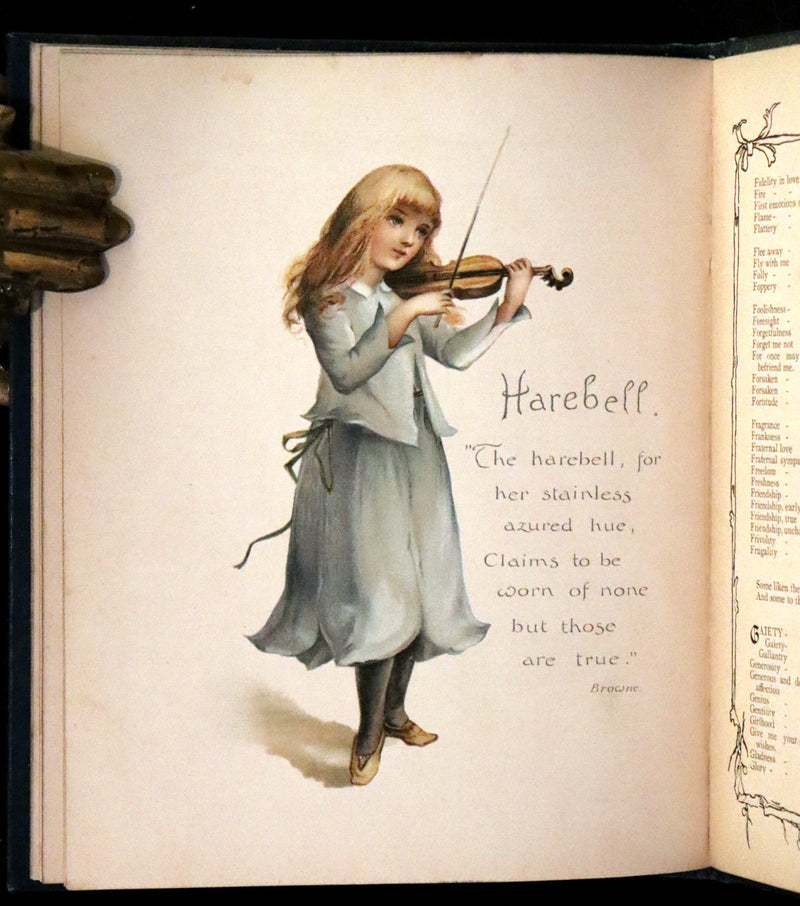 1890 Scarce Victorian Floriography Book ~ The Language of Flowers by Ernest Nister.