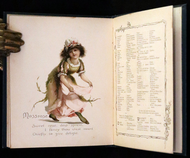 1890 Scarce Victorian Floriography Book ~ The Language of Flowers by Ernest Nister.