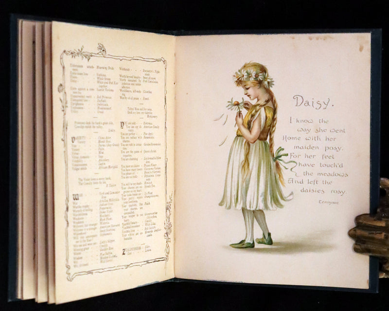 1890 Scarce Victorian Floriography Book ~ The Language of Flowers by Ernest Nister.