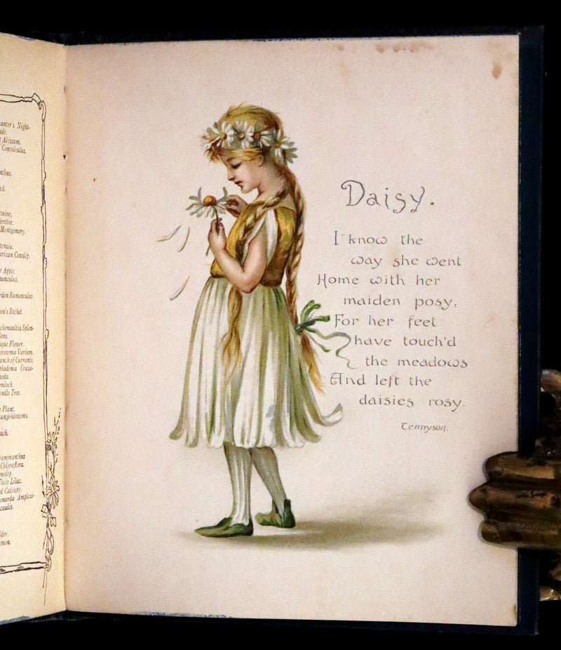 1890 Scarce Victorian Floriography Book ~ The Language of Flowers by Ernest Nister.
