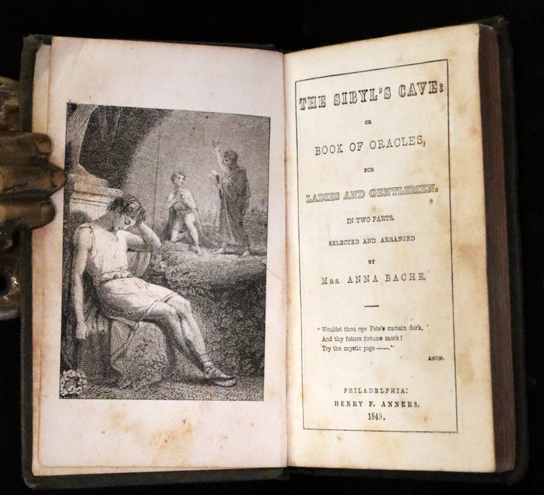 1849 Scarce Divination Book - The Sibyl's Cave: or Book of Oracles, for Ladies and Gentlemen. Witches.