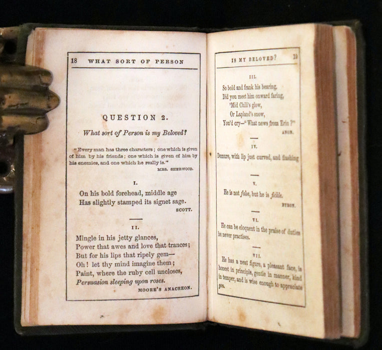 1849 Scarce Divination Book - The Sibyl's Cave: or Book of Oracles, for Ladies and Gentlemen. Witches.