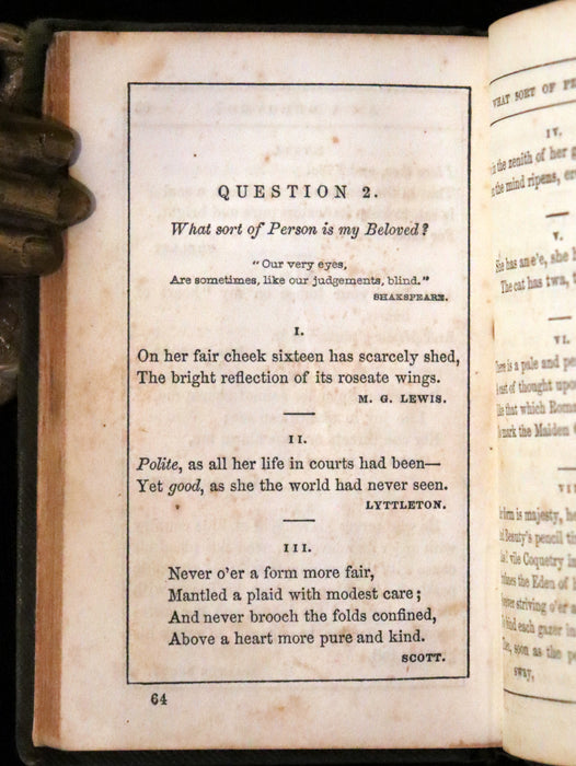 1849 Scarce Divination Book - The Sibyl's Cave: or Book of Oracles, for Ladies and Gentlemen. Witches.