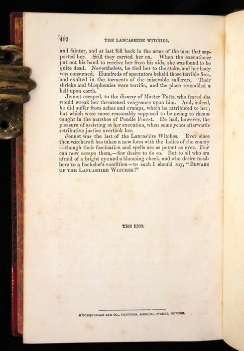 1875 Rare Illustrated Edition - The Lancashire Witches. A Romance Of Pendle Forest.