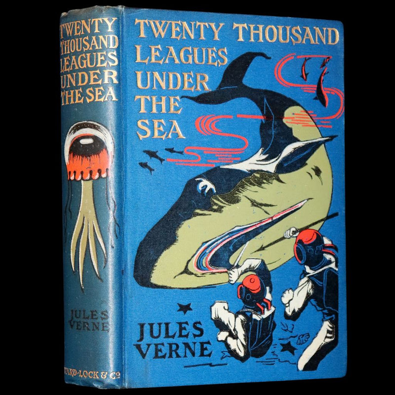 1900 Rare Book - Twenty Thousand Leagues Under the Sea by Jules Verne. Blue variant.