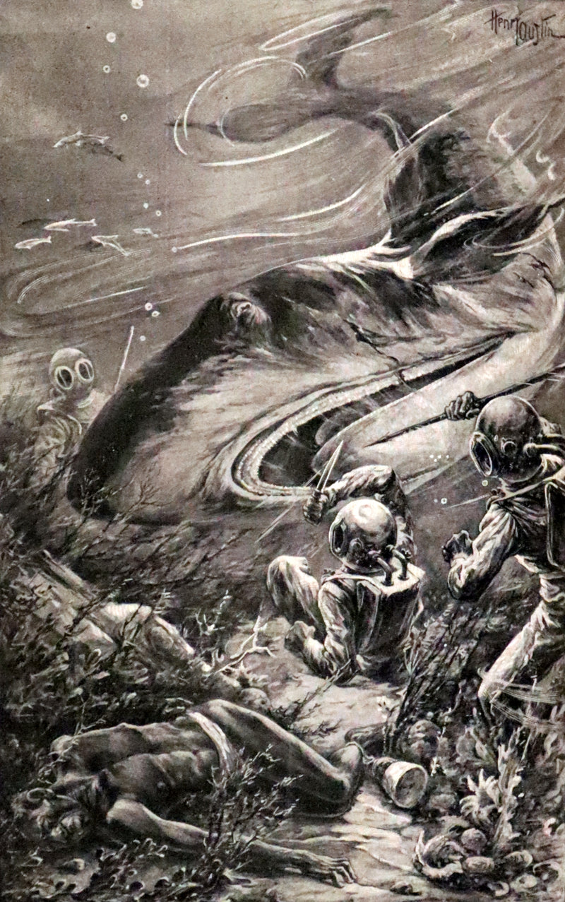 1900 Rare Book - Twenty Thousand Leagues Under the Sea by Jules Verne. Blue variant.