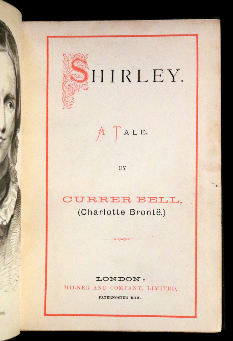 1890 Rare Book - Shirley, A Tale by Charlotte Brontë, under the pseudonym Currer Bell.