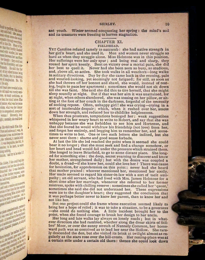 1890 Rare Book - Shirley, A Tale by Charlotte Brontë, under the pseudonym Currer Bell.