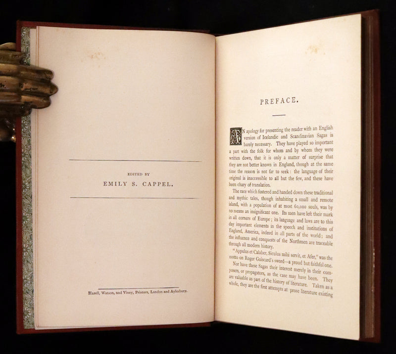 1895 Scarce Book - Old Norse Sagas - Aslog, Frithiof, Ingeborg, Ragnar Lodbrok, Sigurd, Wayland Smith, Hamlet, and others.